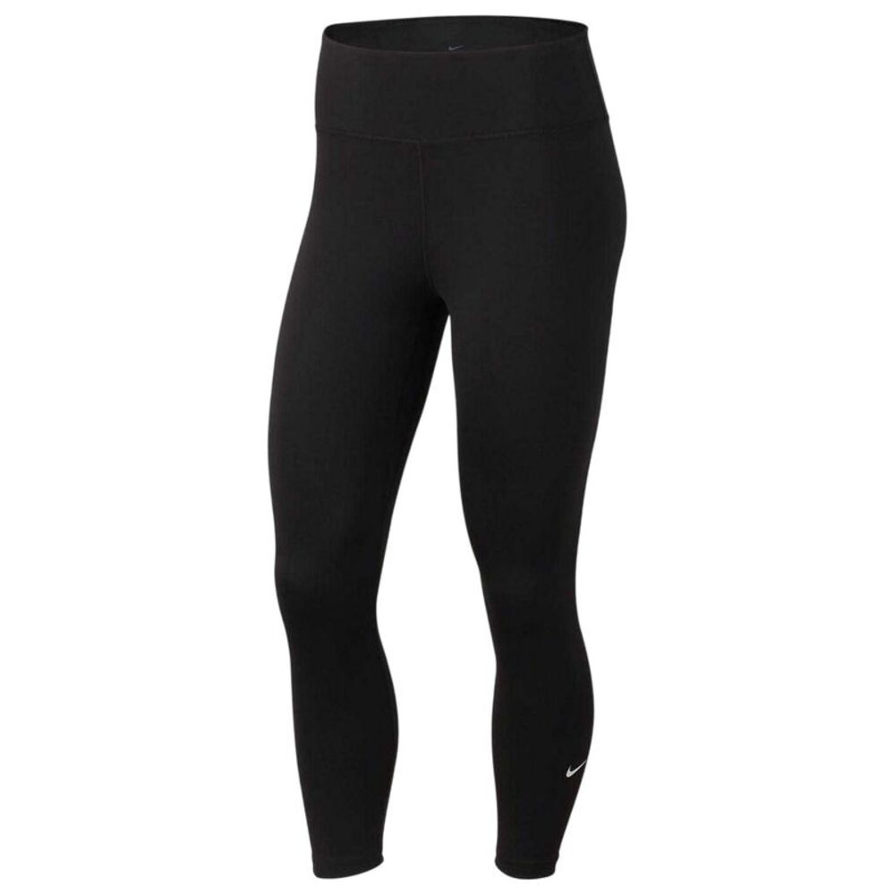 Nike Womens/Ladies One Cropped Pantyhose / Black/White